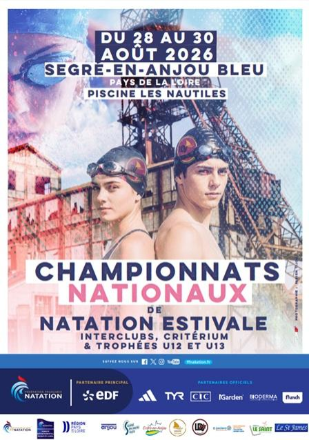 Finale Nationale Interclubs TC et Critérium National de Natation Estivale - 2026